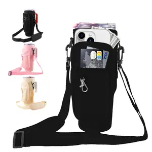 40oz PORTABLE TUMBLER SLEEVE BAG W/ STRAP & HOOK