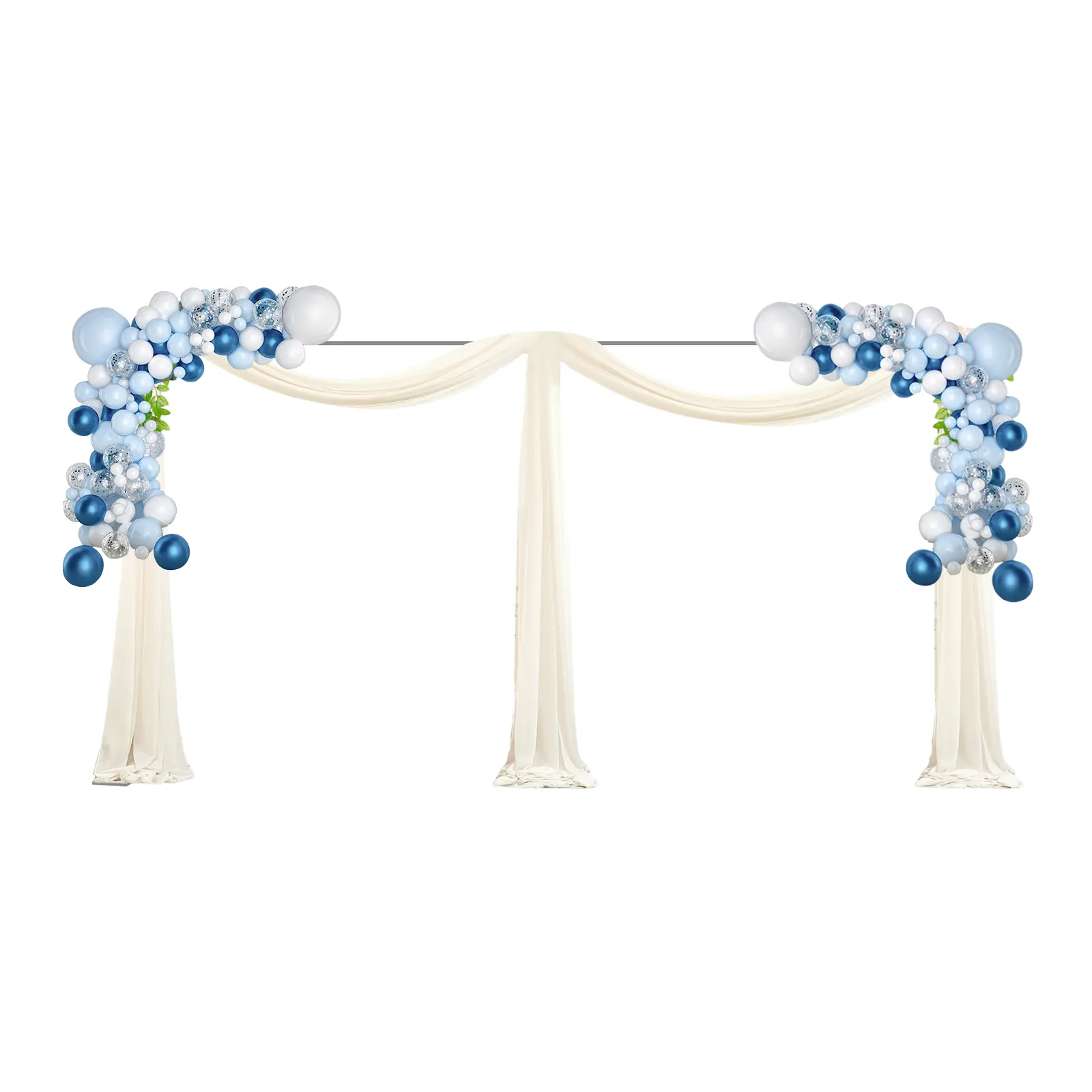 Stainless Steel Portable Pipe and Drape Backdrop Stand for Parties Wedding Stage Decoration Photo Shoot, Curtain Frame Stand Studio Photography Background Support System Trade Show Display - Camera