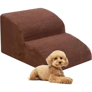 Niubya Dog Stairs for Small Dogs, High Density Foam Dog Ramp, Extra Wide Non-Slip Pet Steps for High Beds Or Couch, Soft Foam Doggie Ladder for Dogs Injured, Older Pets, Small Cats  NIUHEE