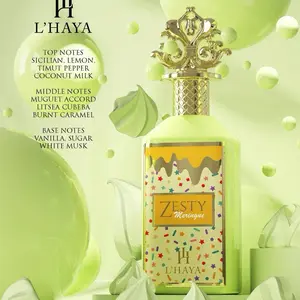 L'Haya Zesty Meringue 3.4oz - 100ml Extrait de Parfum Single Item with Top Notes of Sicilian Lemon & Timut Pepper Bold and Distinctive Scent