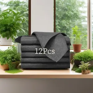 12 Counts Magic Cloth Glass Cleaning Cloth Non-Shedding No Water Marks Magical Wipes Island Fiber Towel Absorbent Wipes Car Cleaning Magic Cleaning Cloth Reuseable Thickened Streak Free Microfiber Cloths for Windows Glass