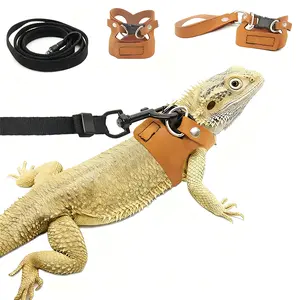 Lizard Leash for Climbing Pets, Chameleon Squirrel Outdoor Chest Harness Set, Three-Piece Lizard Chest Harness, Adjustable Pet Leash, Harness Straps