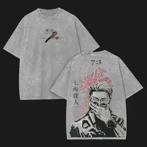 Nanami Kento Jujutsu Kaisen Printed Unisex Washed T-Shirt