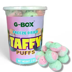 G-BOX Freeze Dried Taffy | Freeze Dried Watermelon Taffy Candy| Crunchy, TikTok Trend Items, Featuring Old School Candy Vibes, Perfect for Fans of Freeze Dried Candies, Nostalgic Snacks