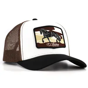 Frison Black/White/Brown AVC hat / gorra