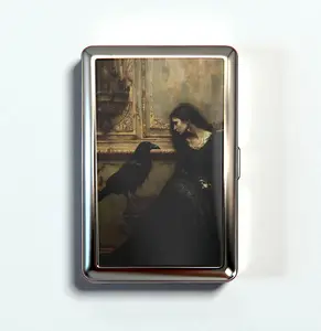 Vintage Cigarette Case - Card Holder Trinket Box Gothic Wallet Business Card ID Holder Versatile Stash Tin Box Metal