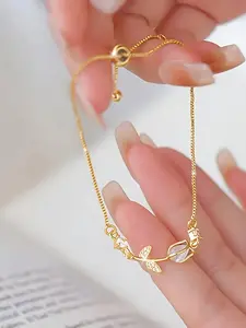 1 Pc Adjustable Tulip Bracelet, Fashionable Bracelet, High-Quality Jewelry, Trendy Jewelry, Elegant Fashion Accessory, Perfect for Daily Wear, Wedding Gifts, Friendship Bracelets