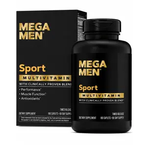 Mega Men Sport Multivitamin for Men - Supports Performance, Muscle Function, General Health - 180 Count Daily All In One Supplement