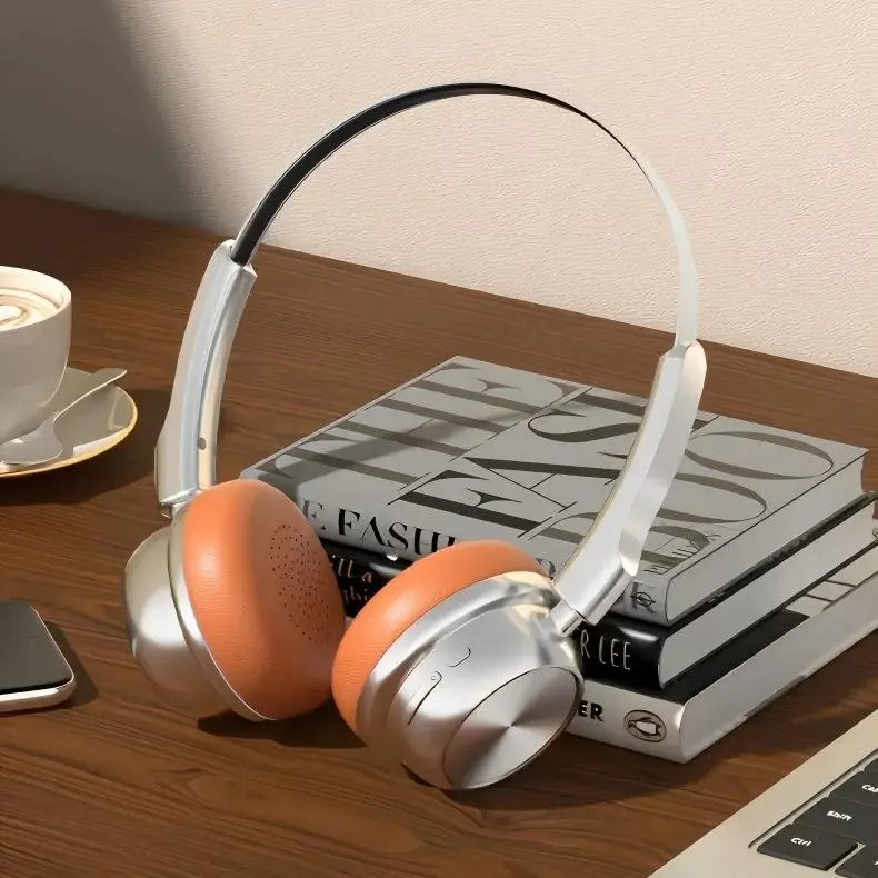 Wireless Noise-Cancellation Headphones - Bluetooth 5.4, High-Quality Audio, Extra-Long Battery Life, 0-Latency HD Calls, Retro Design, Ideal for Commuting & Office Use, Premium Gift Choice