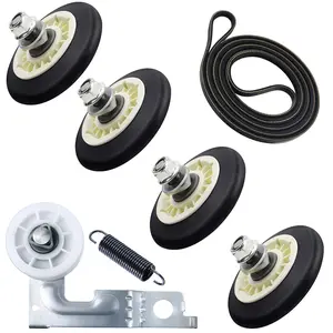 Dryer Repair Kit Dryer Roller Kit Includes Dryer Drum Roller Assembly Dryer Belt and Dryer Idler Pulley, Pictures 6, 7 are Fit Models