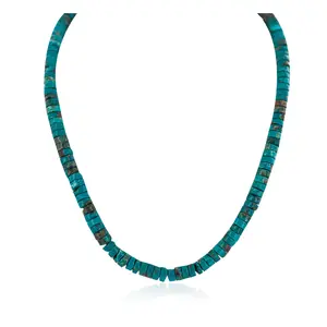 Certified Authentic Navajo .925 Sterling Silver Magnesite Native American Necklace 750222
