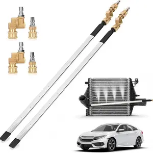 2PCS 24" Portable Radiator Cleaning Wand, 4500 PSlRadiator Flush and Cleaner Tool, Quick Cleaning.Two 1/4" Quick Coupler, Radiator PressureWasher Tool Fit for Household Cars, Trucks, RV Radiators