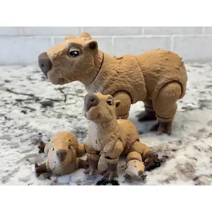 Articulated Capybara 3D Fidget Toy Tiny Mini Small Large and GIANT Sizes