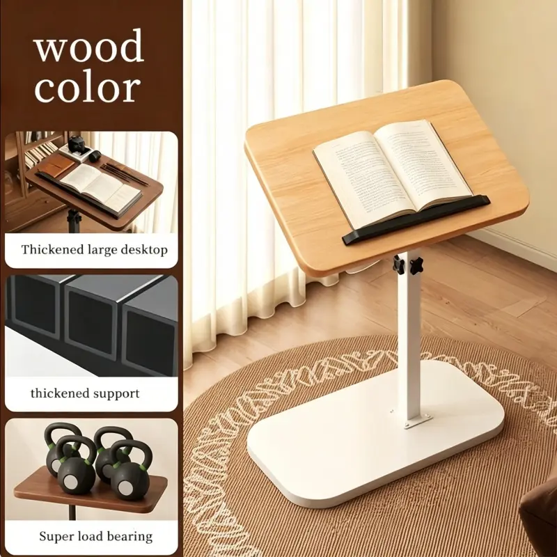 Foldable lifting bedside table sofa side household tea table small table bedside table student dormitory  study table, writing board  reading table  bedroom simple computer table Modern Nightstand Pedestal Tabletop Mode