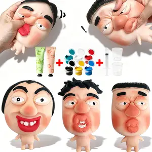 Popping Pimple Squishy Toy - Ultra-Squishy Non-Toxic Silicone with Funny Faces, Personalized Design, Durable Tool, Stress Relief Fidget - Children's Day, Father's Day, Graduation Gag Gift, School Anxiety Relief, Birthday Party Favor