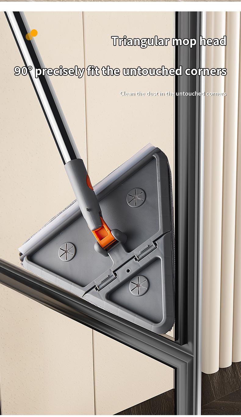 Wall Mop Cleaner with Long Extension Pole 29-90 Inch | 360° Rotatable Wall Cleaning Mop with 6 Replacement Pads | Multi-Use Cleaner for Walls, Floors, Ceilings & Windows