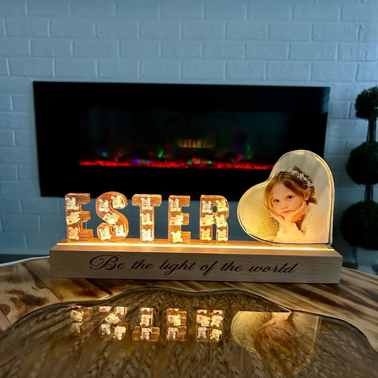 Custom Handmade 3D Hame Photo Lamp Epoxy Resin Light for Kids - Personalized Birthday Christmas Present LED Night Light Birthday Christmas Present For Kids