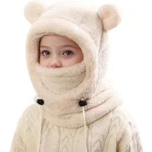 Winter Fleece Hat Balaclava Ski Mask Windproof Warm Adjustable Unisex with Fleece Lining for Cold Weather Outdoor Activities