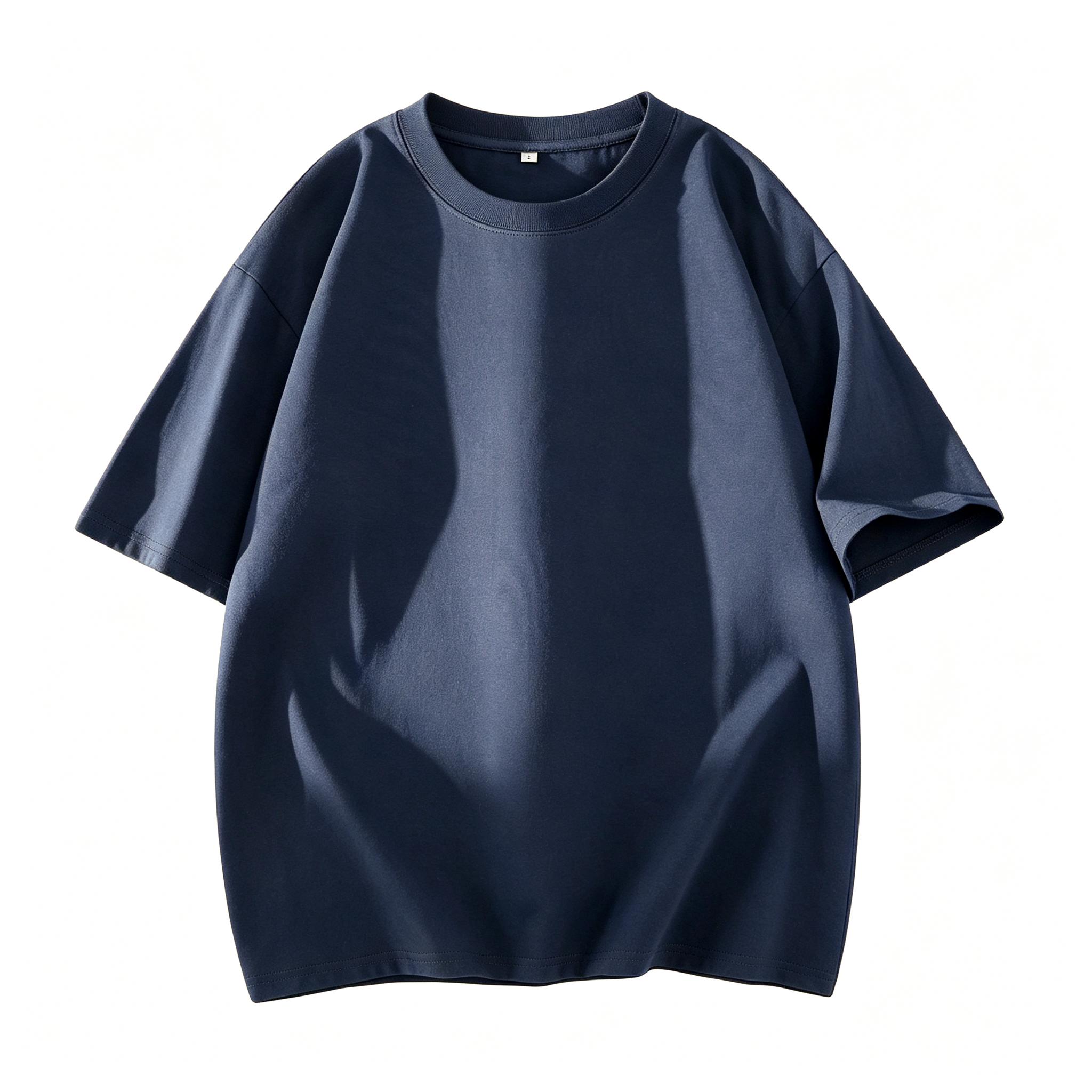 Oversized Plain Crew Neck T-Shirt, Unisex Loose Fit Basic Short Sleeve Tee, Casual Solid Color Minimalist Top For Men Women