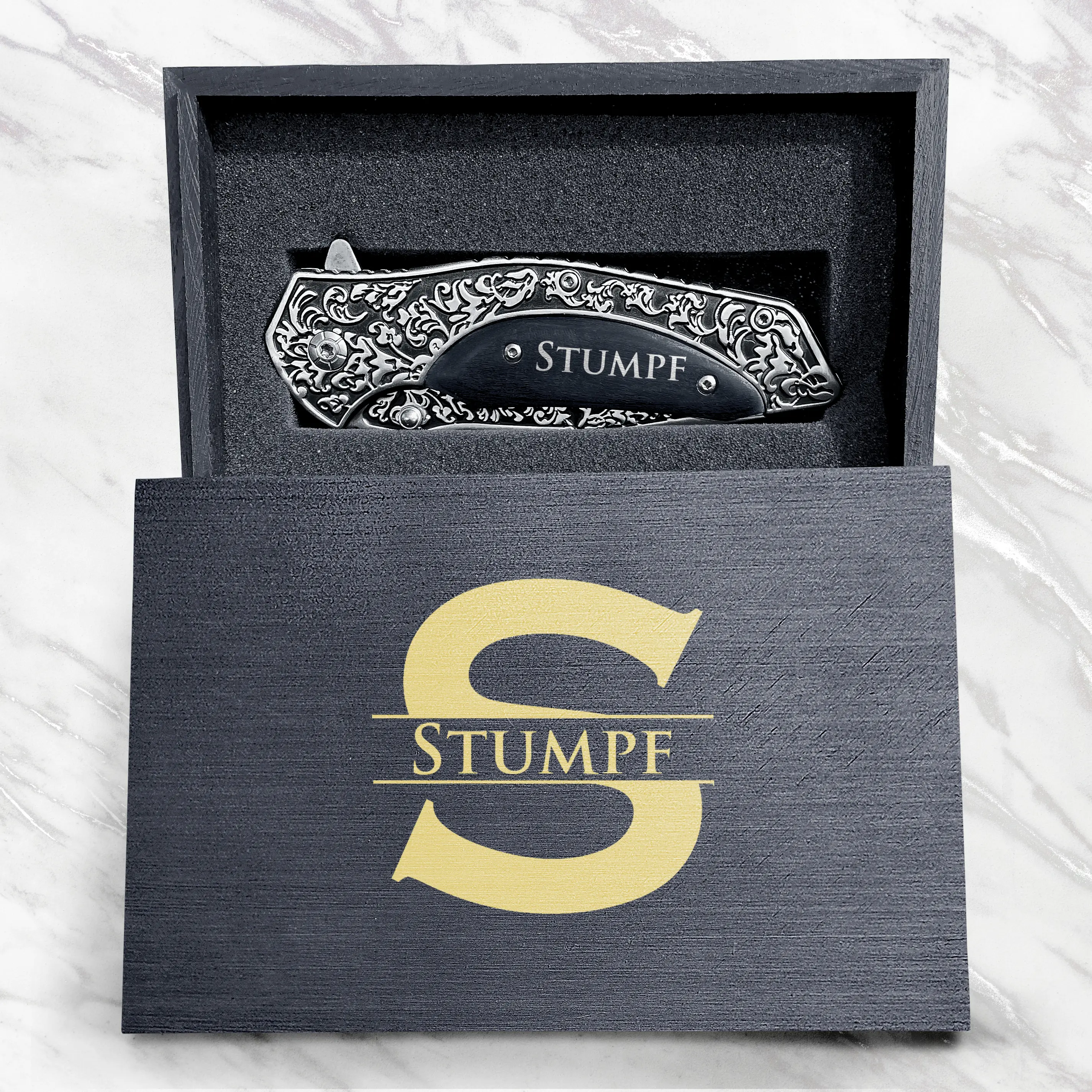 Stainless Steel Pocket Knife Pocket Folding Knife + Customized Handle for Hunting, Camping, Fishing, Hiking, Outdoor Activities