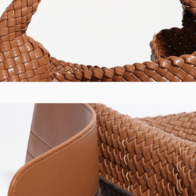 Woven Vegan Leather Hobo  Minimalist Slouchy Tote bag Shoulder Purse Tote  Handbag mulberry