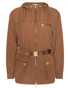 L'AGENCE Calina Windbreaker Jacket in Fawn
