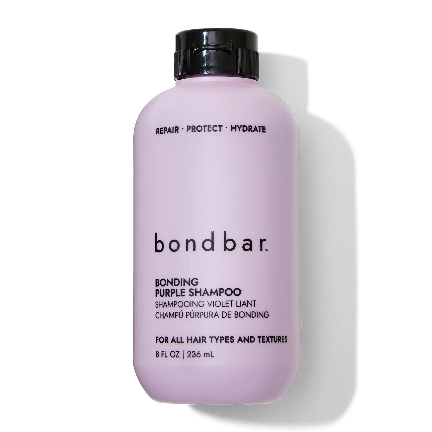 Bondbar Purple Brightening Shampoo for Blonde, Lightened & Gray Hair, Neutralizes Brassiness, Repairs, Protects, Hydrates, Vegan, CrueltyFree, 8 Fl. Oz, Haircare, Blonde Hair