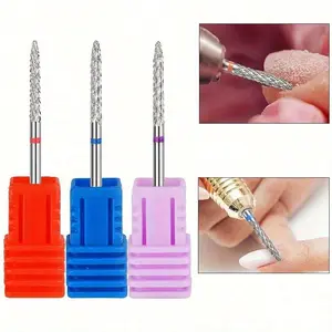 1Pcs Cuticle Nail Drill Bit,Tungsten Carbide Cuticle Remover Drill Bit Under Nail Cleaner Dead Skin Nail Prepare 3/32" For Electric Nail File Nail Grinding Tool Manicure