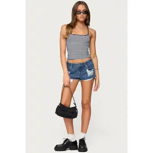 Devin Low Rise Micro Denim Shorts