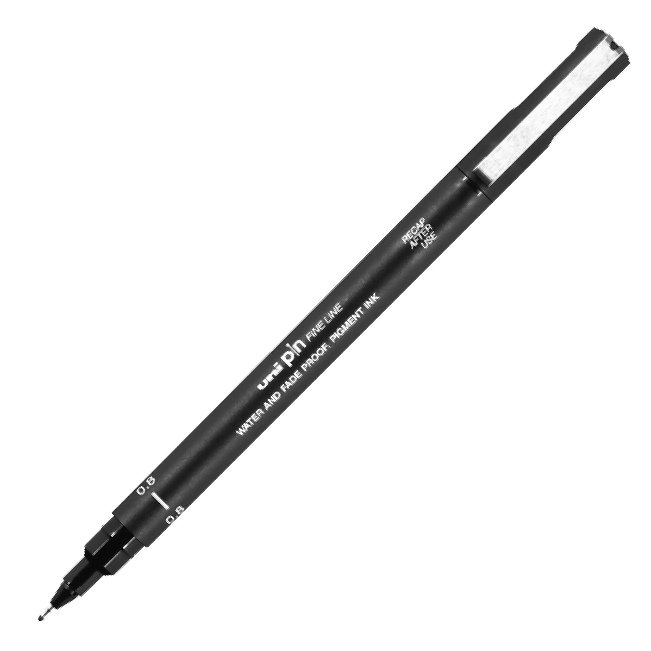 uni® Pin Fine Line Drawing Pen - 0.8 mm Thick Nib, Waterproof Ink, Suitable for Stippling & Shading, Wide Nib Sizes Option, Drawing Pens & Refills
