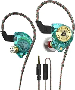QKZ AK3 Portable Wired In-Ear Earphone, Wired Headphones With Mic, HiFi Subwoofer Noise Cancelling Wired Earphones for Game Sports, 3D Stereo Sound Headphones For Gym & Sports & Game, Electronic Audio Earbud Gaming Earbuds for Gamer Enthusiast