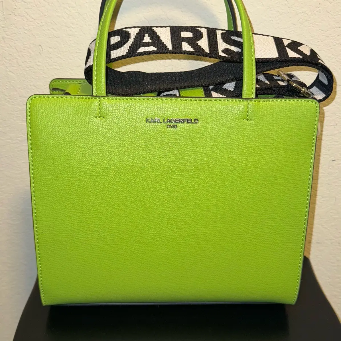 Karl Lagerfeld Neon Lime Green Maybelle Tote