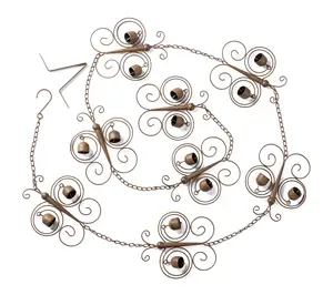 Glitzhome 8.5ft 8-Piece Faux Copper Butterfly Rain Chain
