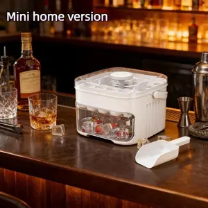 Easy Release Ice Cube Tray with Lid and Storage Bin Large Capacity Ice Mold Box Maker for Freezer Restock Aesthetic Kitchen Gadgets Apartment Essentials Iced Coffee Accessories Bar Tools Home Must Haves