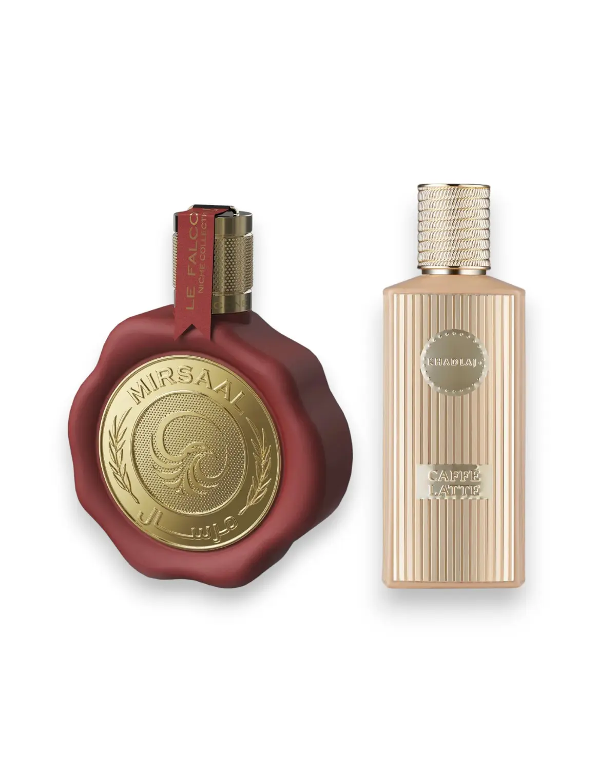 KHADLAJ Le Falcone Mirsaal Love Letter + Cafe Latte Bundle, 100ml EDP Aromatic Fresh Unisex Fragrance, Fruity-Woody & Coffee Notes, Daytime Wear Eau De Parfum