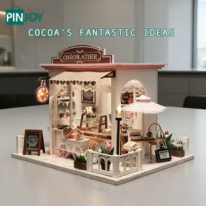 Wooden Cabin Model Kit for Adults & Teens, DIY Toy House Building Set, Creative Furniture Decoration, Relaxing Stress Relief Gift Idea