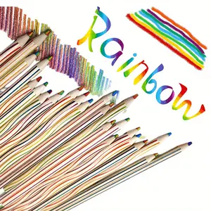 30PCS Rainbow Core Colored Pencils, Suitable for Schools, Homes, Sketching, Graffiti, Art Supplies, And Professional Artistic Purposes