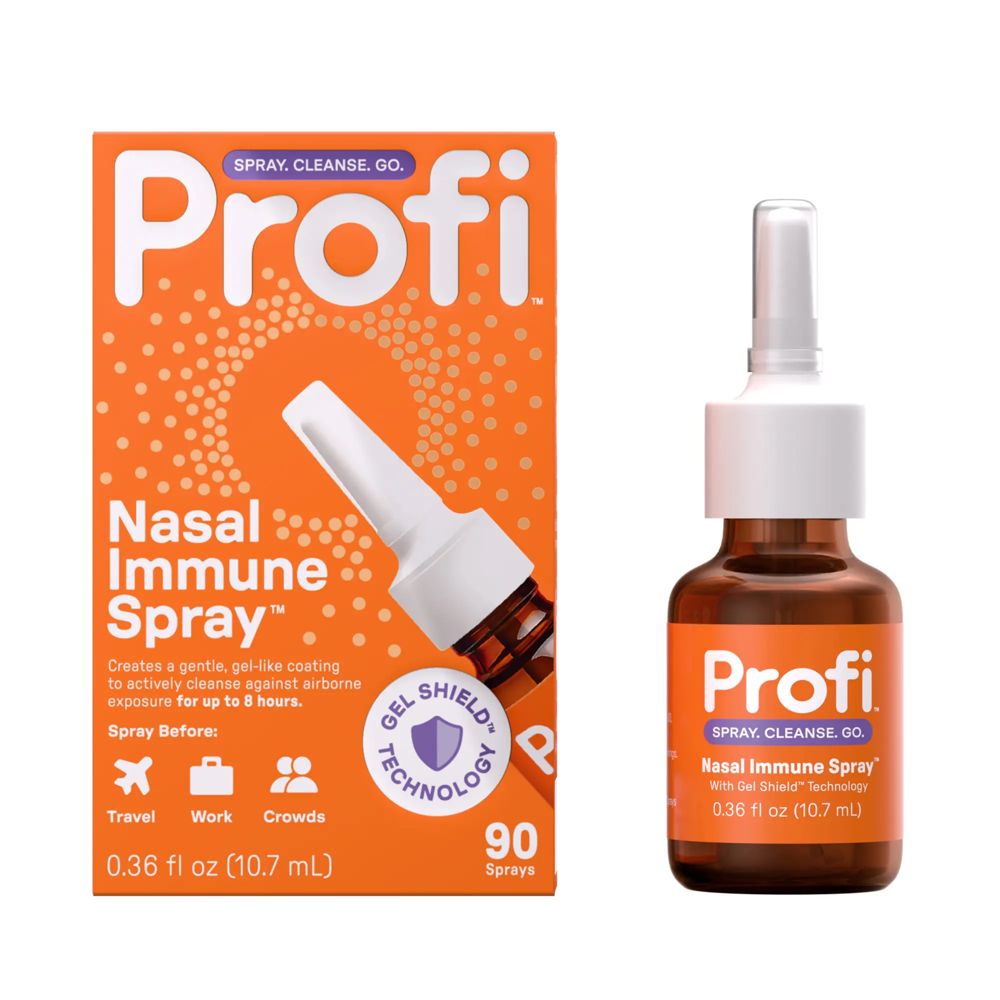 Profi Nasal Spray – Drug-Free Sinus & Nasal Proactive Immune Defense, USP-Certified Immune Spray for Airborne Contaminants, Non-Drowsy & Non-Addictive, Soothing Formula with 90 Sprays for Daily Travel, Work & Allergy