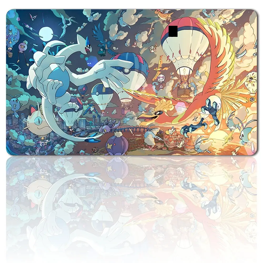 PKM Lugia Playmat Anime Mouse Pad and Desk Pad Mousepad for Gaming and Office Use