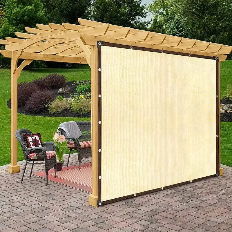 Outdoor Sunshade Cloth, Durable Sunshade Mesh with Loop, Heat-resistant Fabric Sunshade Cover for Garden, Yard, Patio, Lawn, Parking, Barn, Design, Wood, Aesthetic