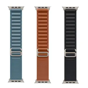Nylon Strap Compatible with Apple Watch Ultra Band for Men Women, Nylon Solo Loop Replacement Strap for Apple Watch Ultra 2/Ultra iWatch Series 10 9 8 7 6 5 4 3 SE Wearable Accessories Adjustable Durable, Multi-Size, Recycled Nylo