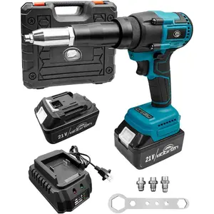 Cordless Rivet  with Charger and 2 , Electric Brushless Blind Rivet Tool Kit, Portable Rivet  for 1/8", 5/32", 3/16" Rivets