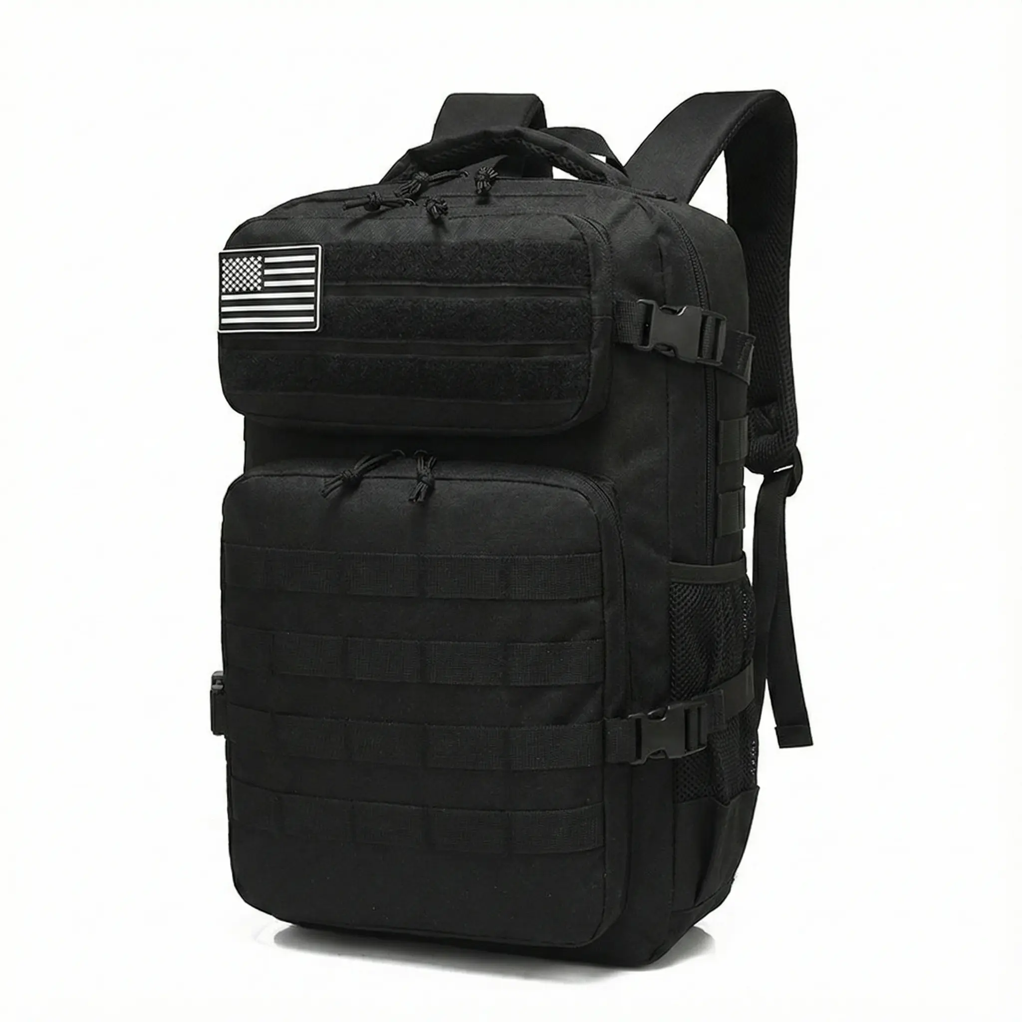 Military Tactical Backpack for Hiking, Trekking, Camping & Travel – MOLLE Army Assault Rucksack 35L , 3-Day Bug Out Pack with Large Capacity, Durable Water-Resistant Fabric, Multiple Compartments & Comfortable Padded Straps, Polyester, Unisex