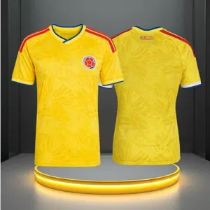 2026 World Cup Colombia National Team Home Yellow Short Sleeve Soccer Jersey Fans Version