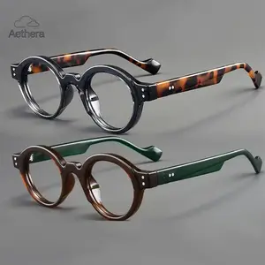 2026 New 2pcs Unisex Blue Light Blocking Glasses, Retro Oversized Round Square PC Frames, Lightweight Fashion Eyewear for Daily Office & Outdoor Use, Perfect Holiday Gift for Black Friday Christmas