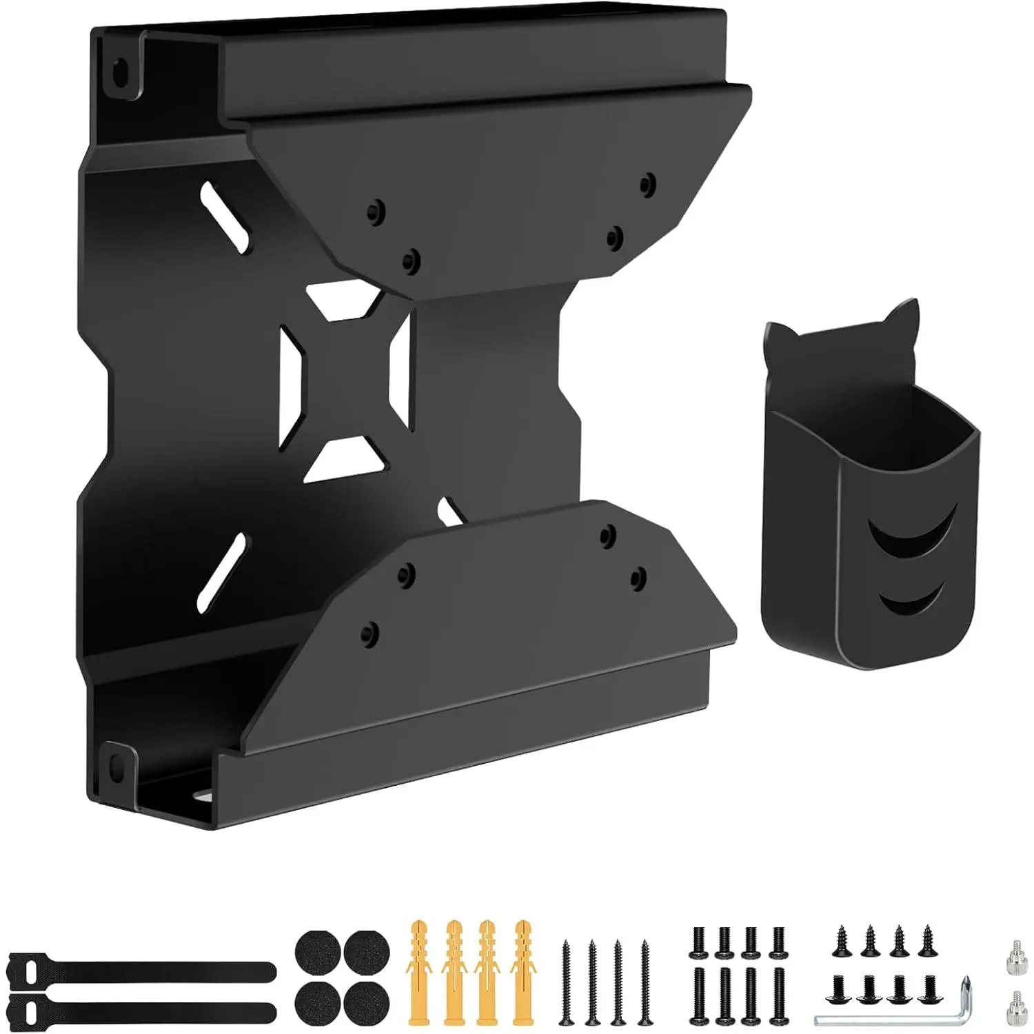 Mount for Lenovo Mini PC VESA Mount for Lenovo ThinkCentre M910Q M720Q M700 M600 M710Q M715Q Tiny Desktop Computer Wall VESA and Under Desk Mounting Bracket or Mounting to Monitor Arm with Pen Holder