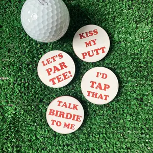 Golf Ball Markers Funny Puns | Set of 4