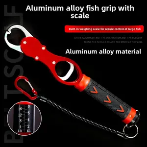 Luya fish control device with scale aluminum alloy weighing lengthened multi-function silver carp and bighead carp big object fish pick-up device fish clip device