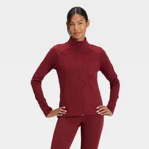 Women's Full Zip Jacket - All In Motion Maroon XS