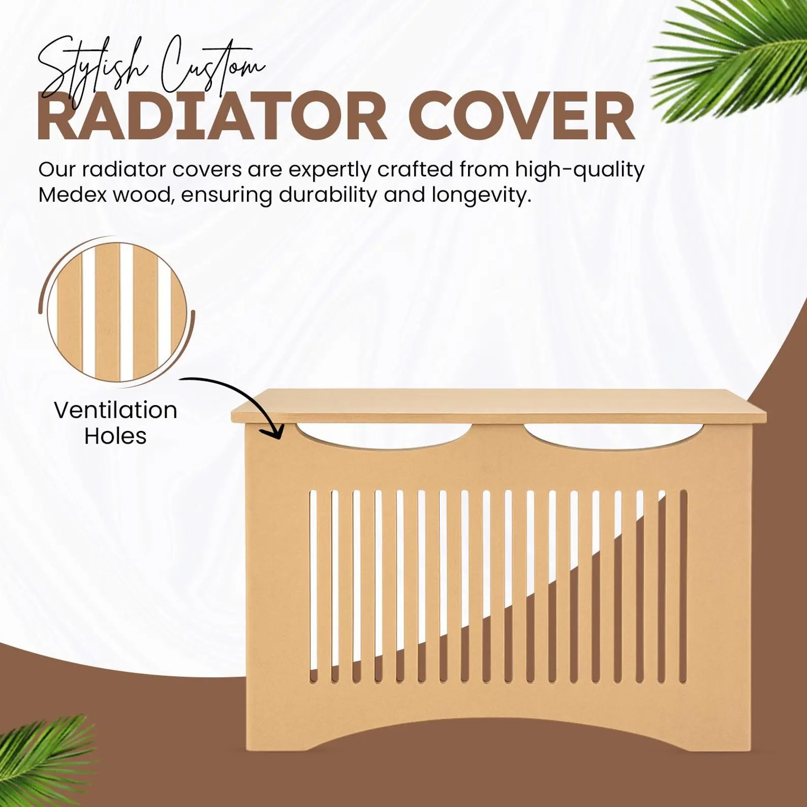 Modern Radiator Cover Cabinet – Premium MDF Heater Cover with Flat Panel Design